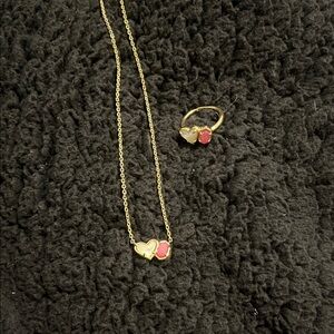 Ari Heart x Emilie Kendra Scott Necklace and Ring Set